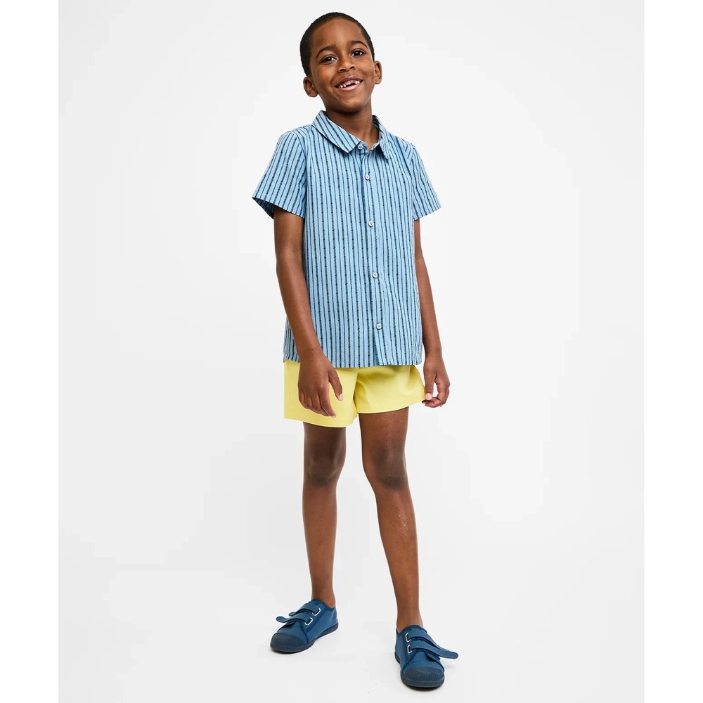 Oso & Me NWT Jack Lee Shirt in Navy Ladder Stripe Size 5